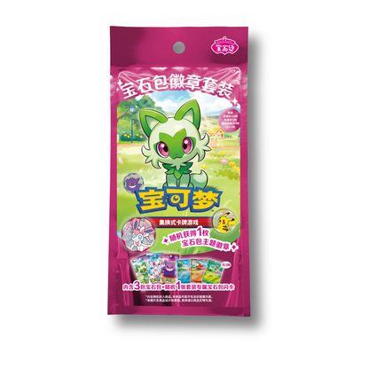 Simplified Chinese Pokémon Gem Pack Badge Set (Vol. 1–3 + Promo)