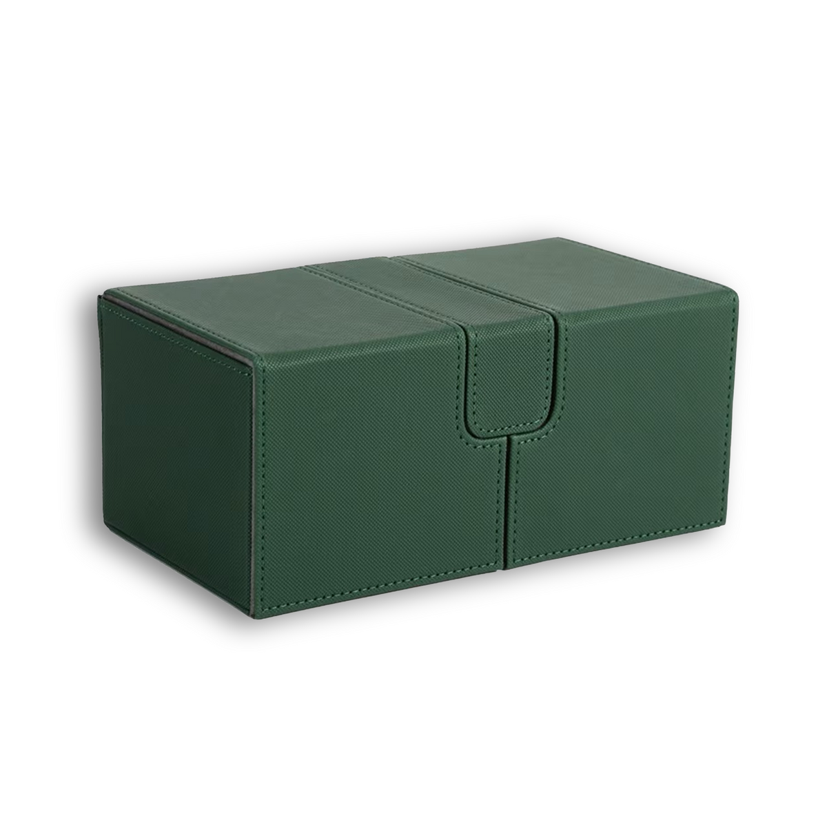 Green & Grey 3-Drawer TCG Deck Box - Premium PU Leather Storage