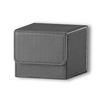 Grey & Grey Monochromatic TCG Deck Box - Holds 100+ Sleeved Cards