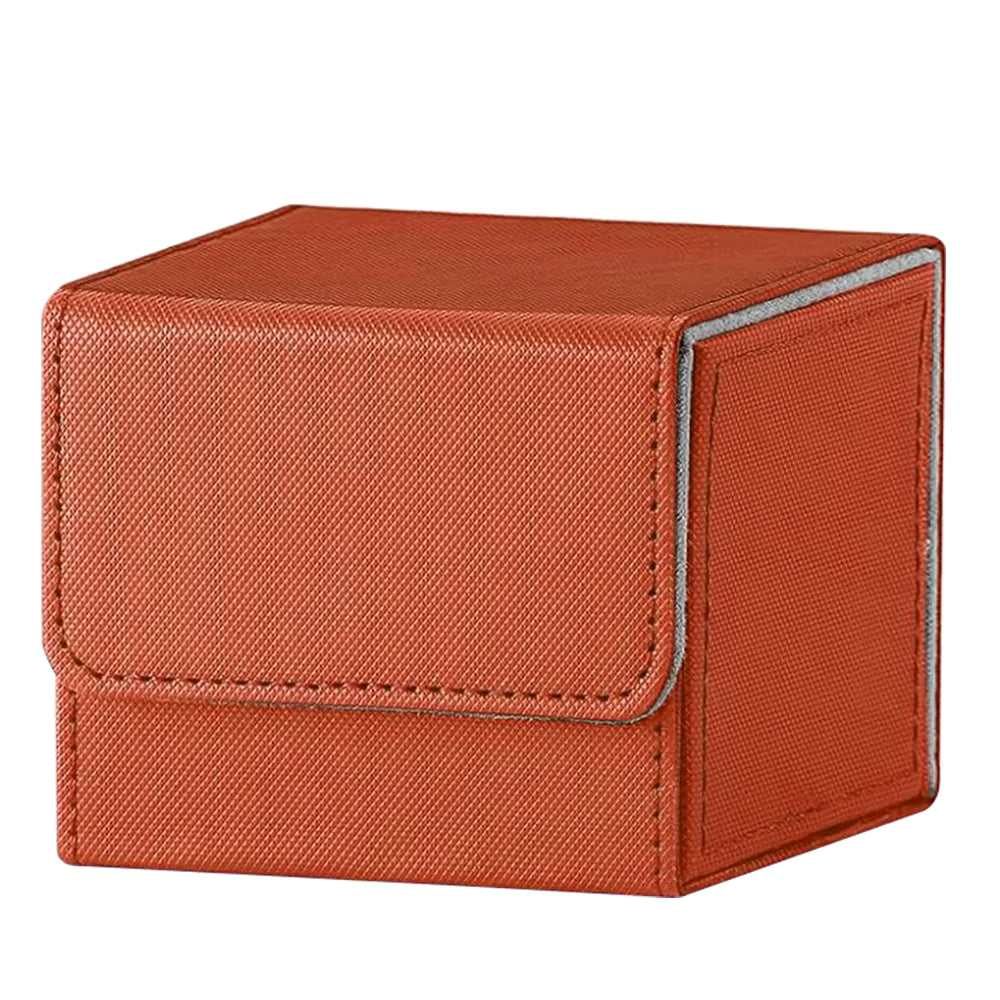 Orange and Grey Dual-Tone TCG Deck Box 100 Plus Card Capacity Professional Matte Finish for Commander Cards
