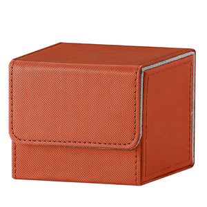Orange and Grey Dual-Tone TCG Deck Box 100 Plus Card Capacity Professional Matte Finish for Commander Cards