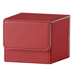 Red and Grey Dual-Tone TCG Deck Box 100 Plus Card Capacity Professional Matte Finish for Commander Cards
