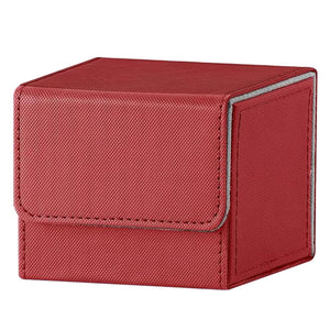 Red and Grey Dual-Tone TCG Deck Box 100 Plus Card Capacity Professional Matte Finish for Commander Cards