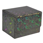 Sparkly Black Piece TCG Deck Box 100 Plus Card Capacity Textured Geometric Finish for Commander Cards