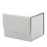 White and Grey Dual-Tone TCG Deck Box 100 Plus Card Capacity Professional Matte Finish for Commander Cards