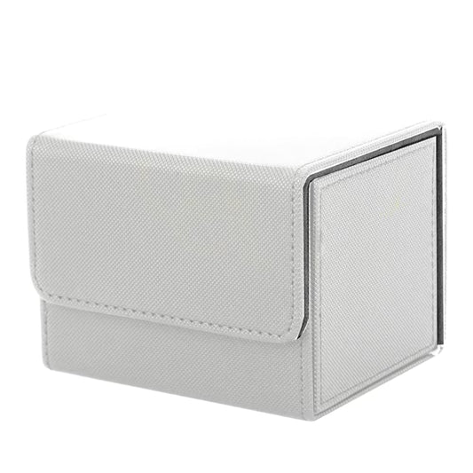 White and Grey Dual-Tone TCG Deck Box 100 Plus Card Capacity Professional Matte Finish for Commander Cards