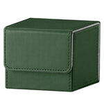 Green and Grey Dual-Tone TCG Deck Box 100 Plus Card Capacity Professional Matte Finish for Commander Cards
