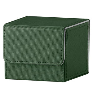Green and Grey Dual-Tone TCG Deck Box 100 Plus Card Capacity Professional Matte Finish for Commander Cards