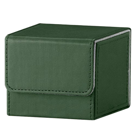 Green and Grey Dual-Tone TCG Deck Box 100 Plus Card Capacity Professional Matte Finish for Commander Cards