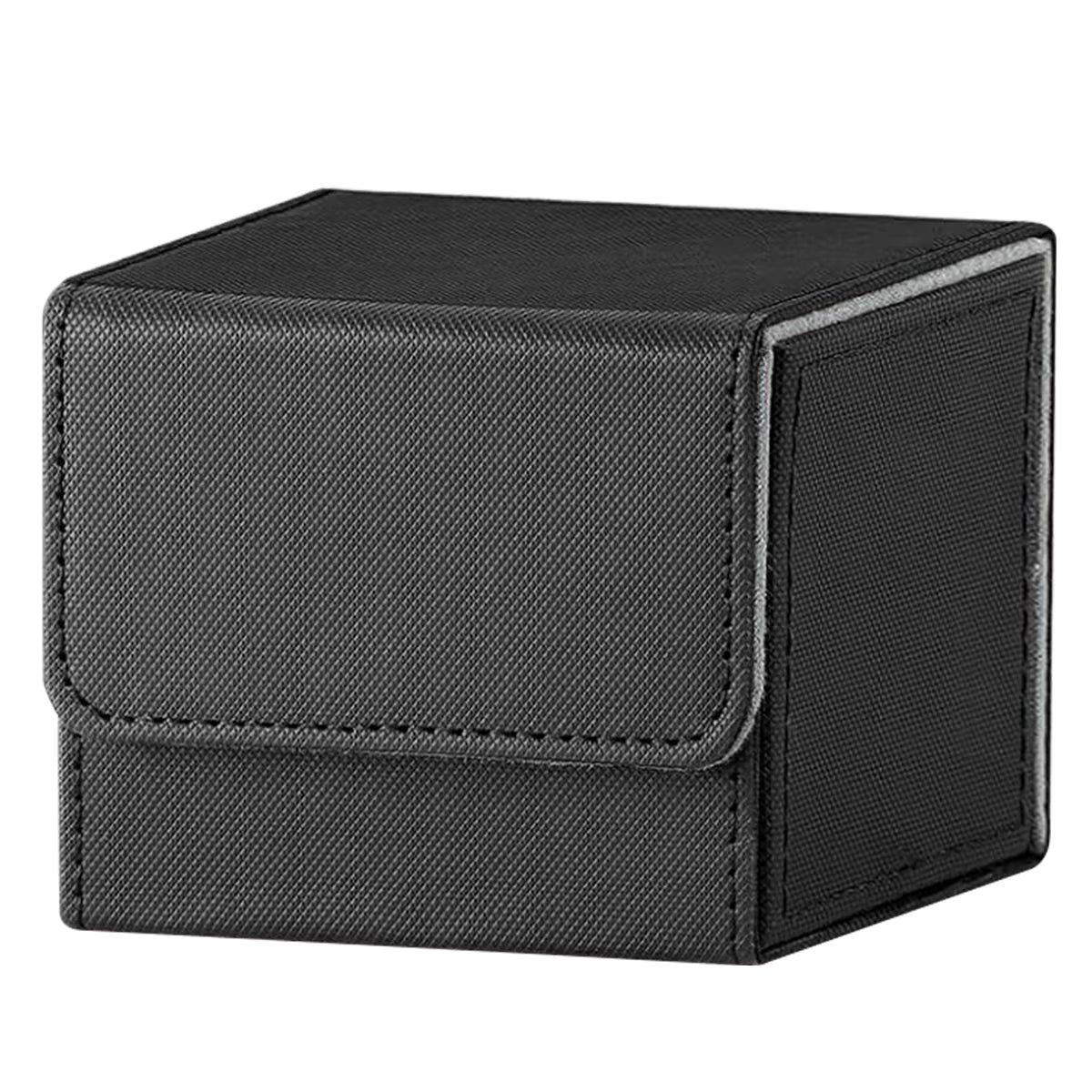 Black and Grey Dual-Tone TCG Deck Box 100 Plus Card Capacity Professional Matte Finish for Commander Cards