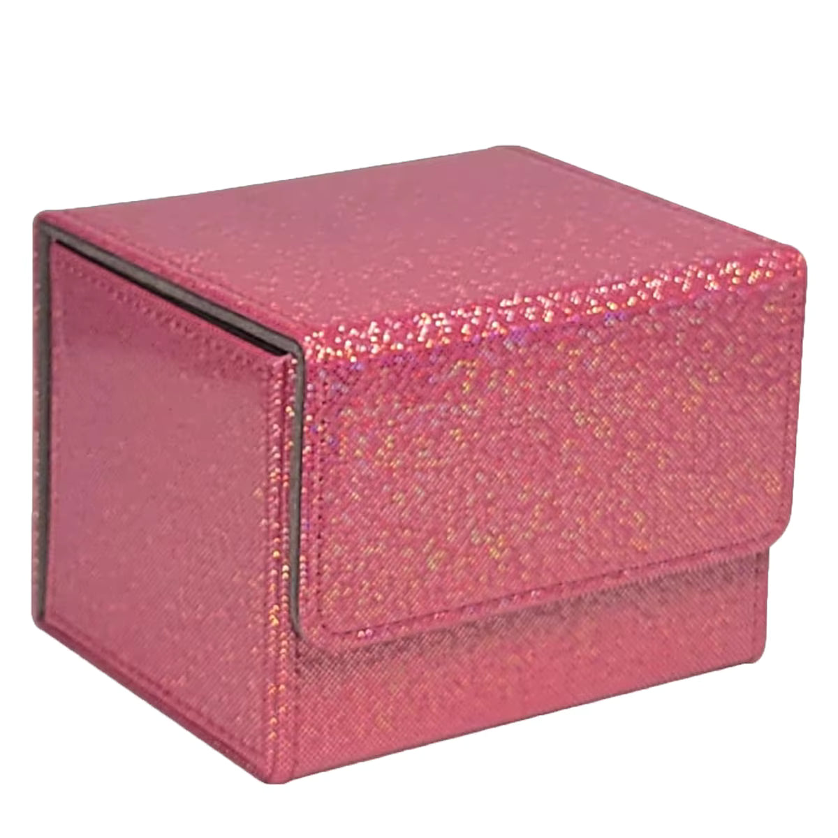 Sparkly Rose Red Point TCG Deck Box 100 Plus Card Capacity Shimmering Textured Finish for Commander Cards