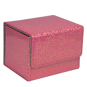 Sparkly Rose Red Point TCG Deck Box 100 Plus Card Capacity Shimmering Textured Finish for Commander Cards