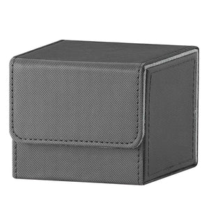 Grey and Grey Dual-Tone TCG Deck Box 100 Plus Card Capacity Professional Matte Finish for Commander Cards