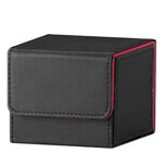Black and Red Dual-Tone TCG Deck Box 100 Plus Card Capacity Professional Matte Finish for Commander Cards