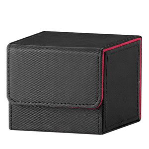 Black and Red Dual-Tone TCG Deck Box 100 Plus Card Capacity Professional Matte Finish for Commander Cards