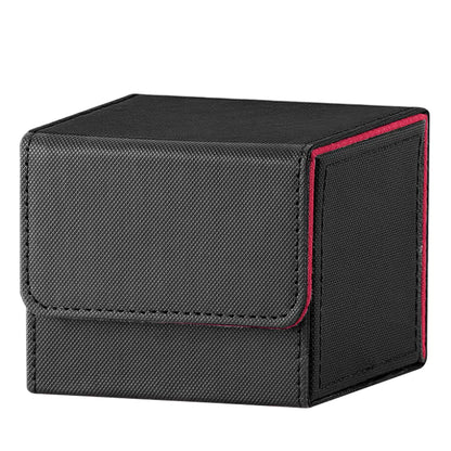 Black and Red Dual-Tone TCG Deck Box 100 Plus Card Capacity Professional Matte Finish for Commander Cards