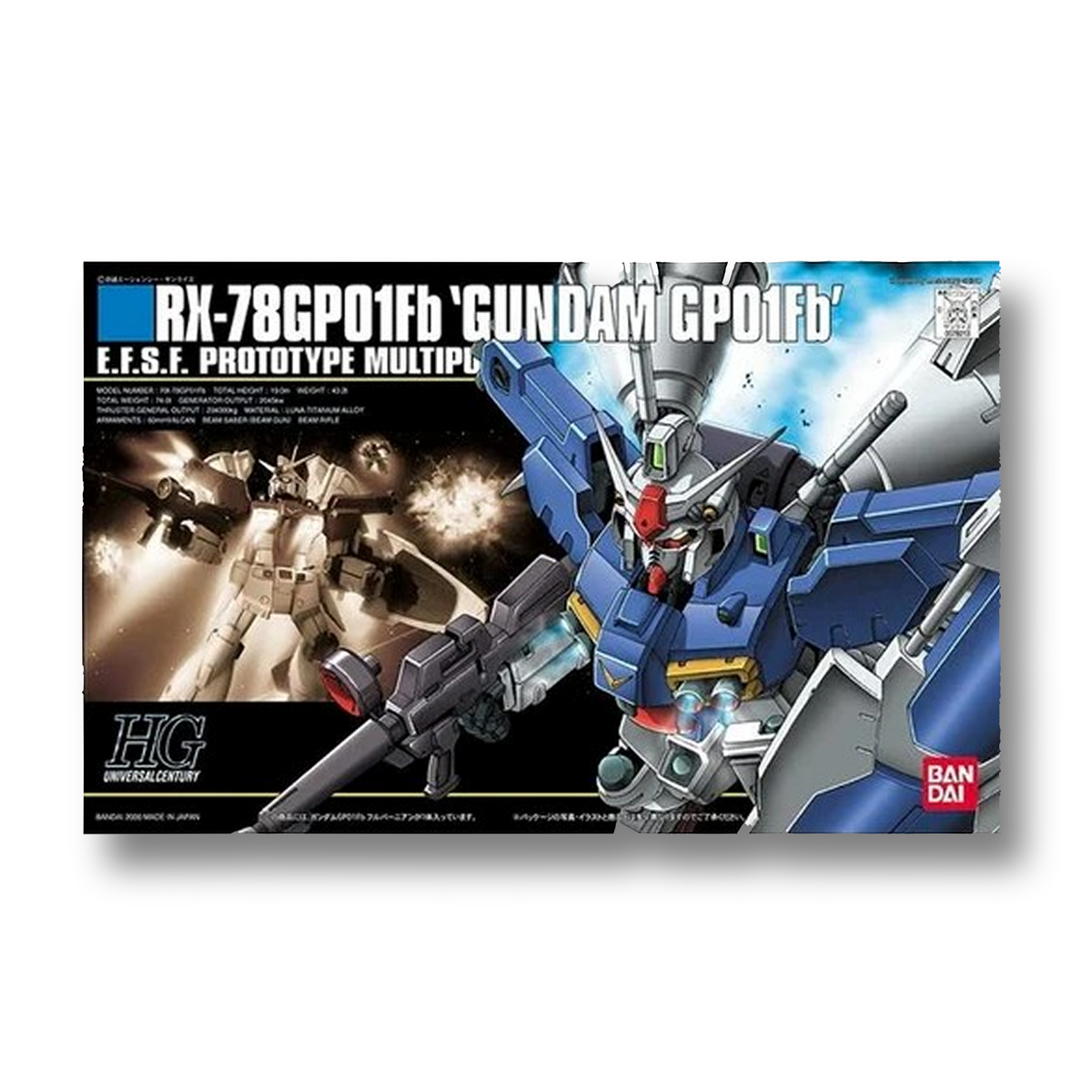 HGUC 1/144 RX-78GP01-Fb Gundam Zephyranthes Full Burnern (#018) – 0083 Stardust Memory Model Kit