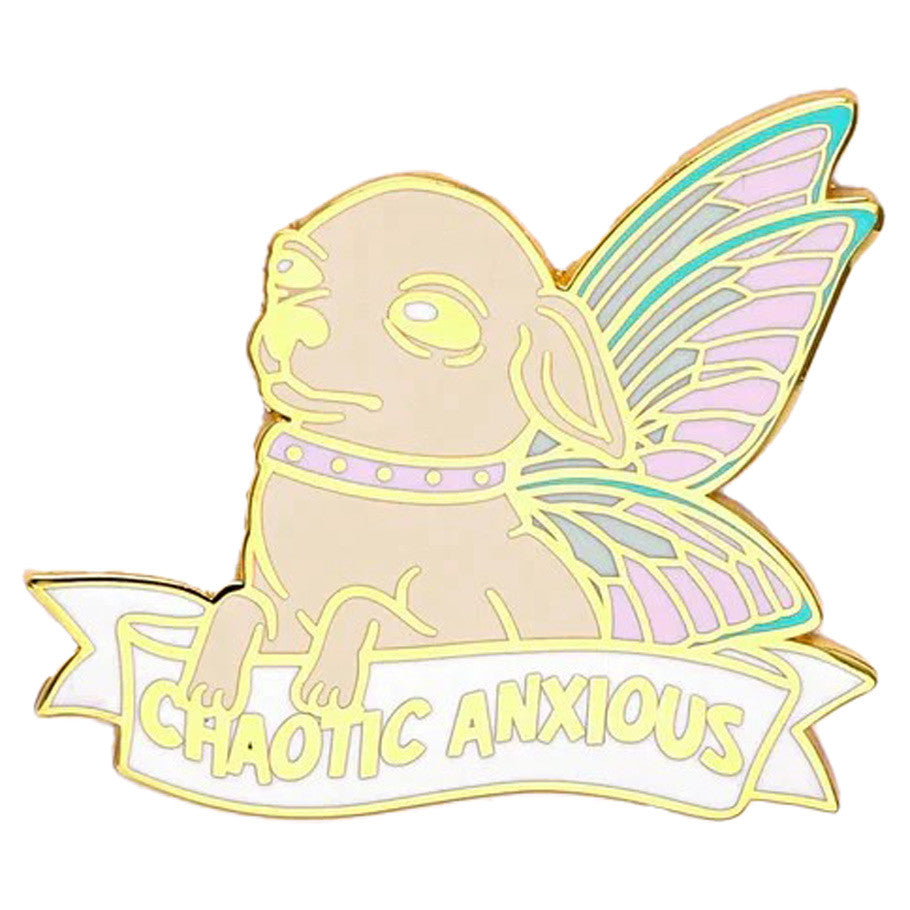 Alternative Alignments Chaotic Anxious Chihuahua Tabletop RPG Parody Hard Enamel Pin