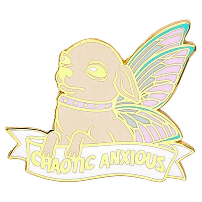 Alternative Alignments Chaotic Anxious Chihuahua Tabletop RPG Parody Hard Enamel Pin