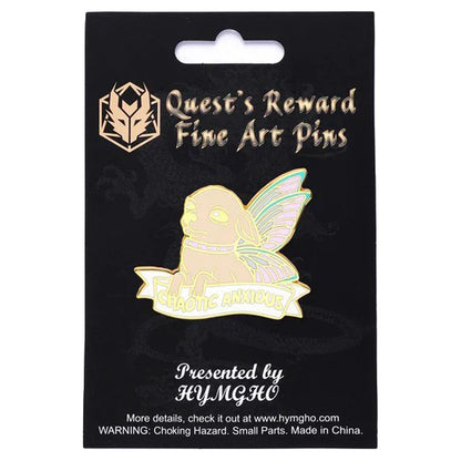 Alternative Alignments: Chaotic Anxious Chihuahua Enamel Pin