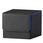 Black and Blue Dual-Tone TCG Deck Box 100 Plus Card Capacity Professional Matte Finish for Commander Cards