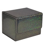 Sparkly Black Point TCG Deck Box 100 Plus Card Capacity Textured Finish for Commander Cards