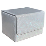 Sparkly White Point TCG Deck Box 100 Plus Card Capacity Shimmering Textured White Finish for Commander Cards