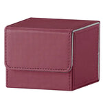 Burgundy and Grey Dual-Tone TCG Deck Box 100 Plus Card Capacity Professional Matte Finish for Commander Cards