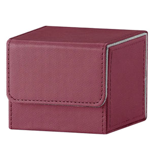 Burgundy and Grey Dual-Tone TCG Deck Box 100 Plus Card Capacity Professional Matte Finish for Commander Cards