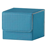 Light Blue and Grey Dual-Tone TCG Deck Box 100 Plus Card Capacity Professional Matte Finish for Commander Cards