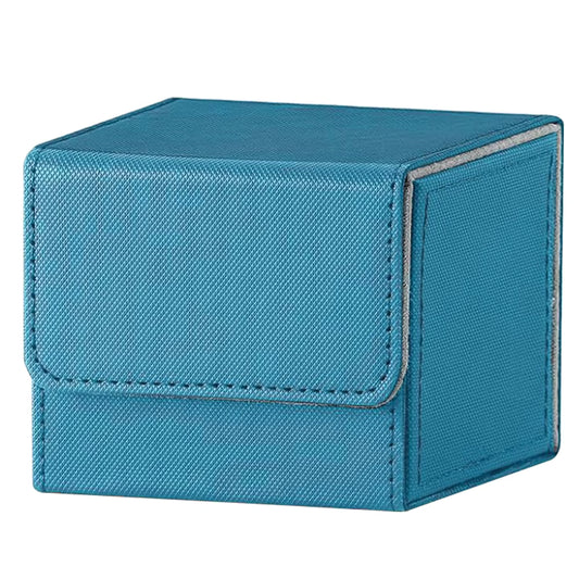 Light Blue and Grey Dual-Tone TCG Deck Box 100 Plus Card Capacity Professional Matte Finish for Commander Cards