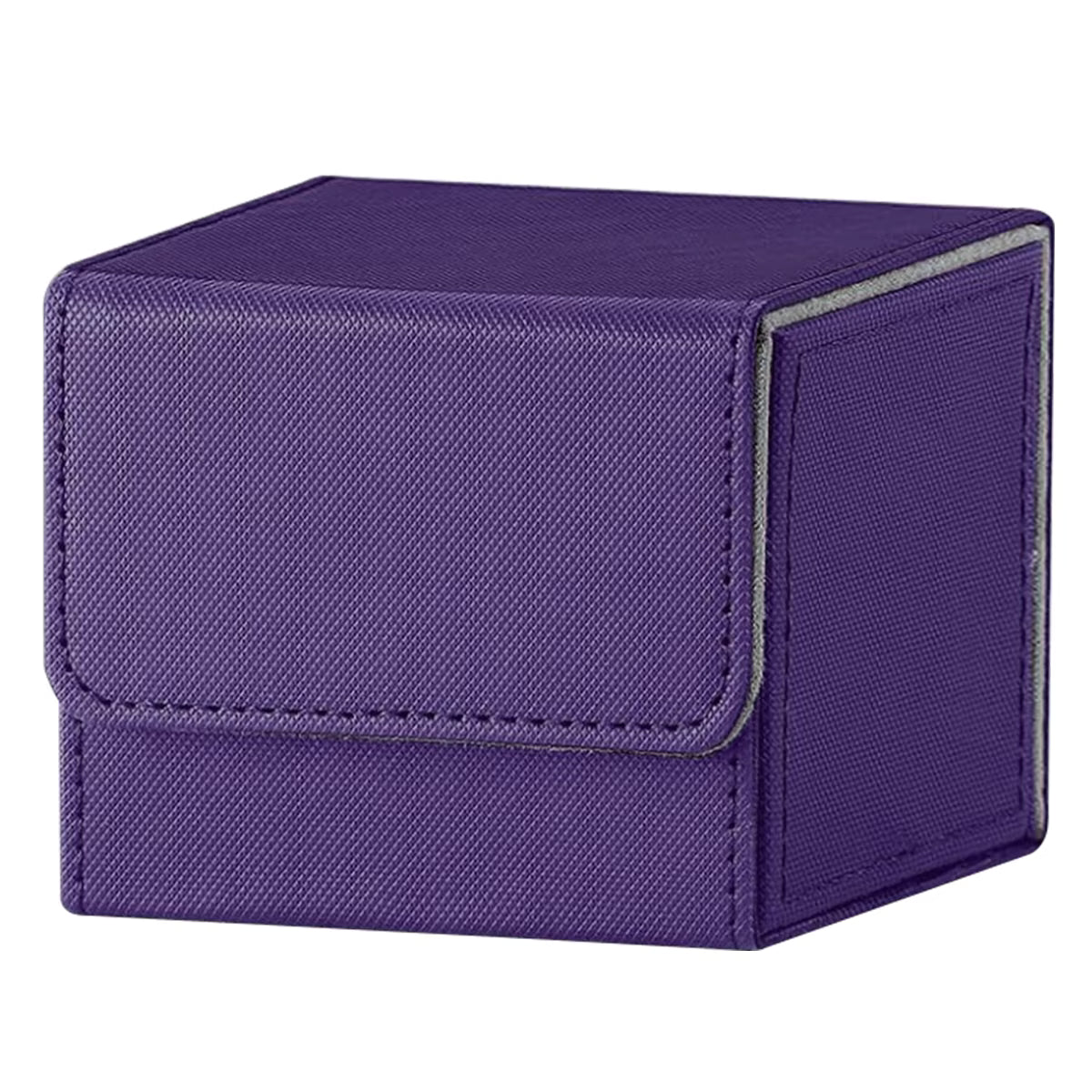 Purple and Grey Dual-Tone TCG Deck Box 100 Plus Card Capacity Professional Matte Finish for Commander Cards