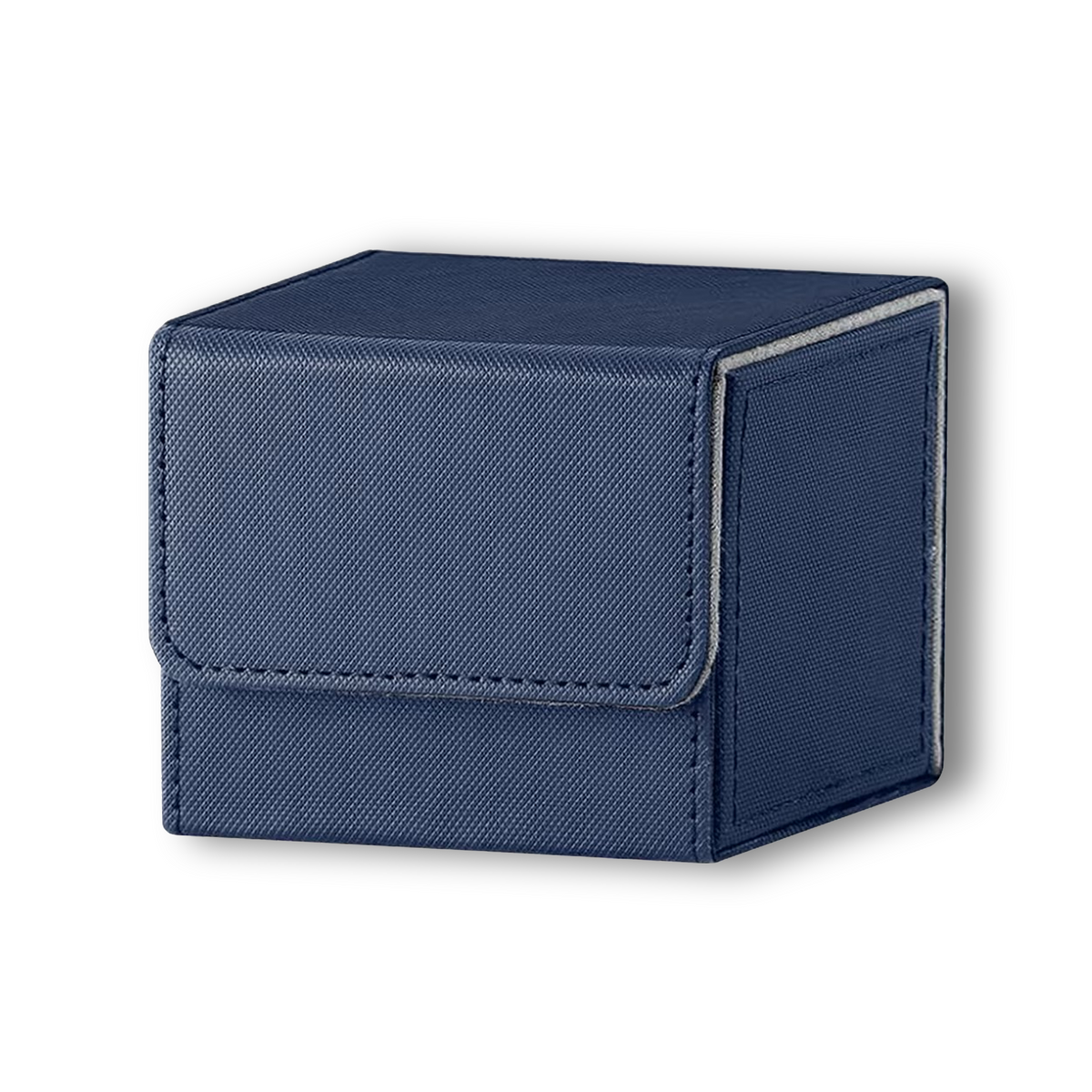Navy Blue & Grey Dual-Tone TCG Deck Box - Holds 100+ Sleeved Cards