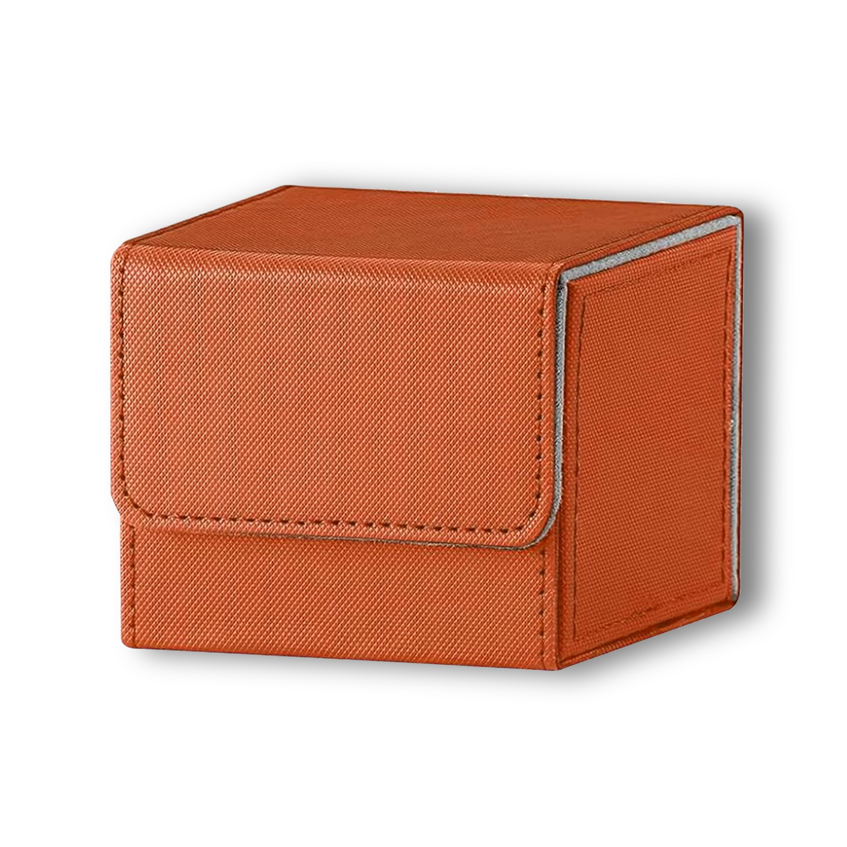 Orange & Grey Dual-Tone TCG Deck Box - Holds 100+ Sleeved Cards