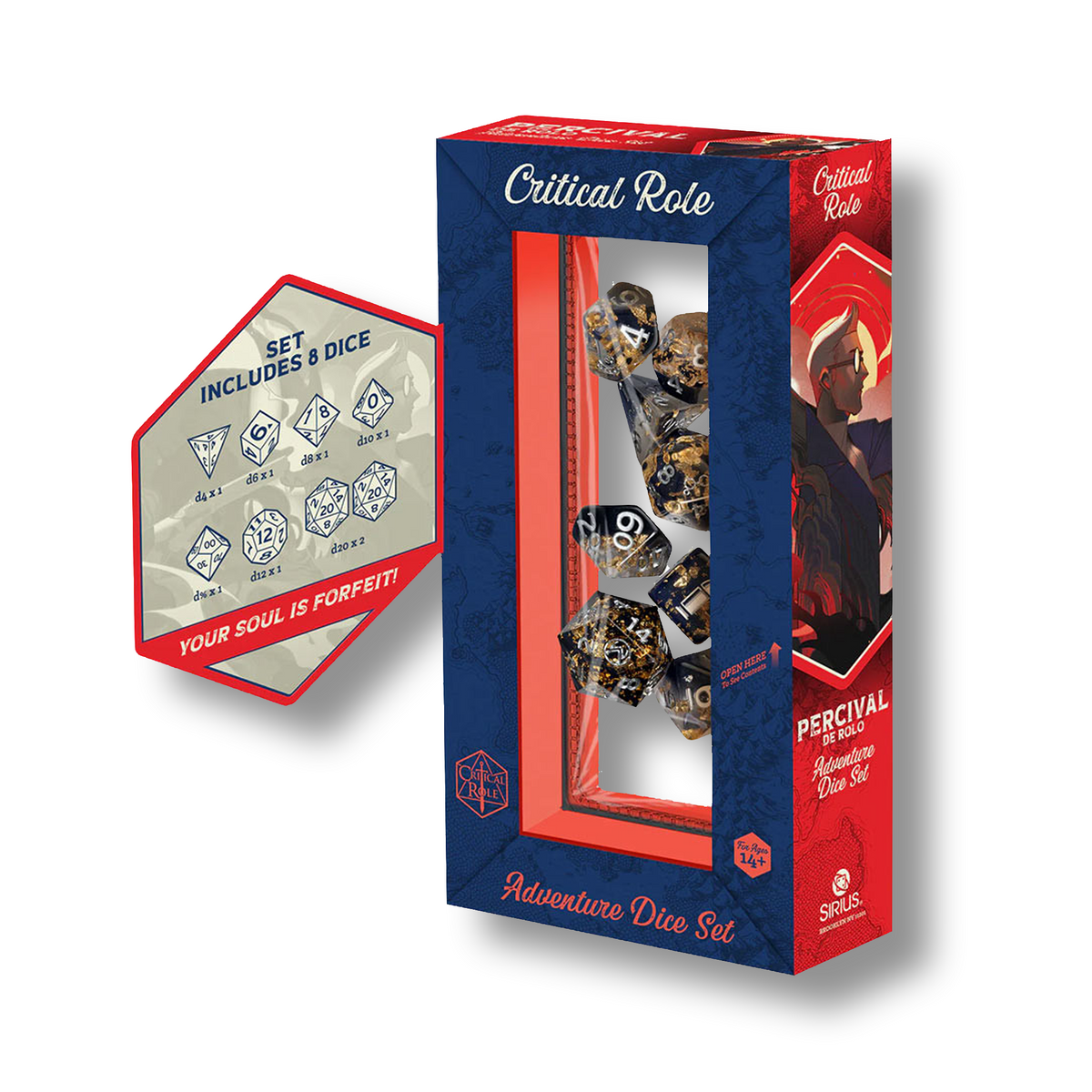 Official Vox Machina Adventure Dice Set: Percival de Rolo