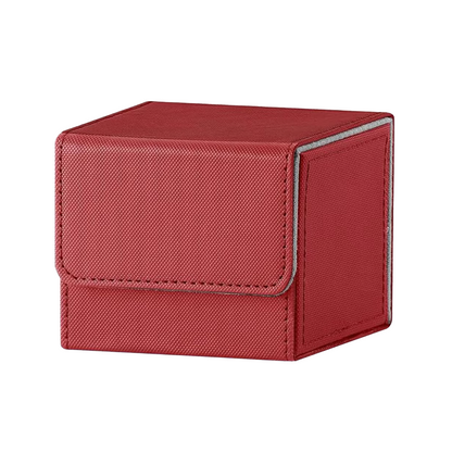 Red & Grey Dual-Tone TCG Deck Box - Holds 100+ Sleeved Cards