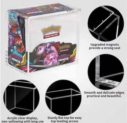Magnetic Acrylic Elite Trainer Box (ETB) Display Case – Clear 8mm/5mm Protector