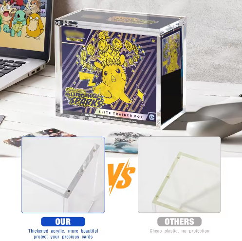Magnetic Acrylic Elite Trainer Box (ETB) Display Case – Clear 8mm/5mm Protector