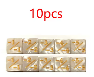 +1 & -1 Dice Counters (10PCS, 16mm D6) – Counter Dice for Magic: The Gathering