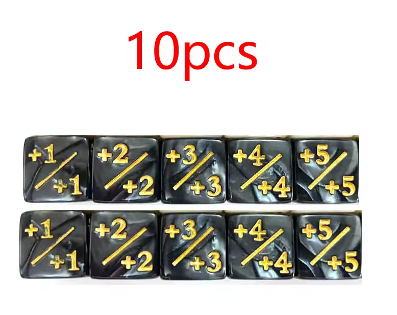 +1 & -1 Dice Counters (10PCS, 16mm D6) – Counter Dice for Magic: The Gathering – image 2