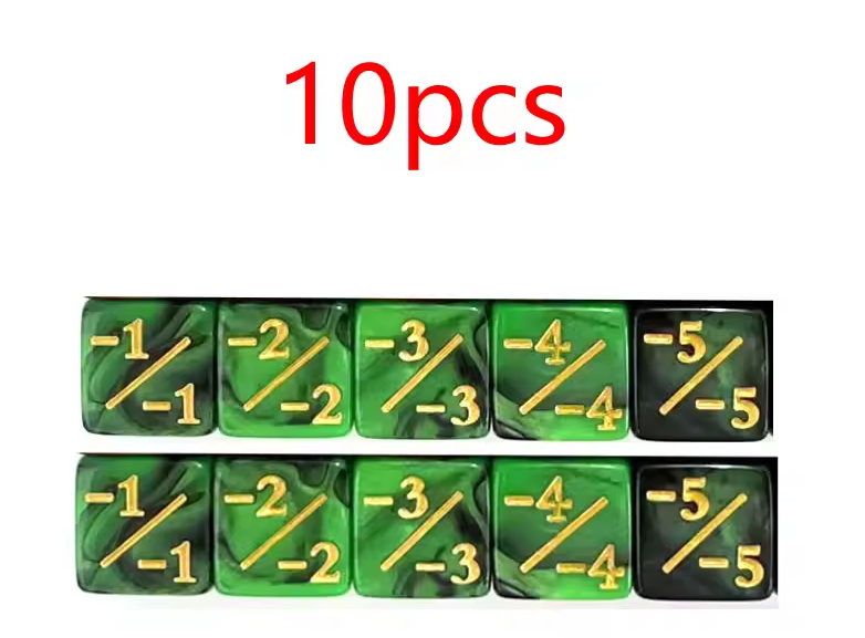 +1 & -1 Dice Counters (10PCS, 16mm D6) – Counter Dice for Magic: The Gathering – image 5