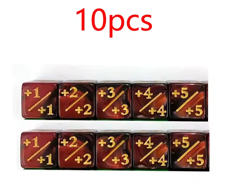 +1 & -1 Dice Counters (10PCS, 16mm D6) – Counter Dice for Magic: The Gathering – image 6