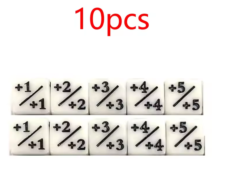 +1 & -1 Dice Counters (10PCS, 16mm D6) – Counter Dice for Magic: The Gathering – image 8