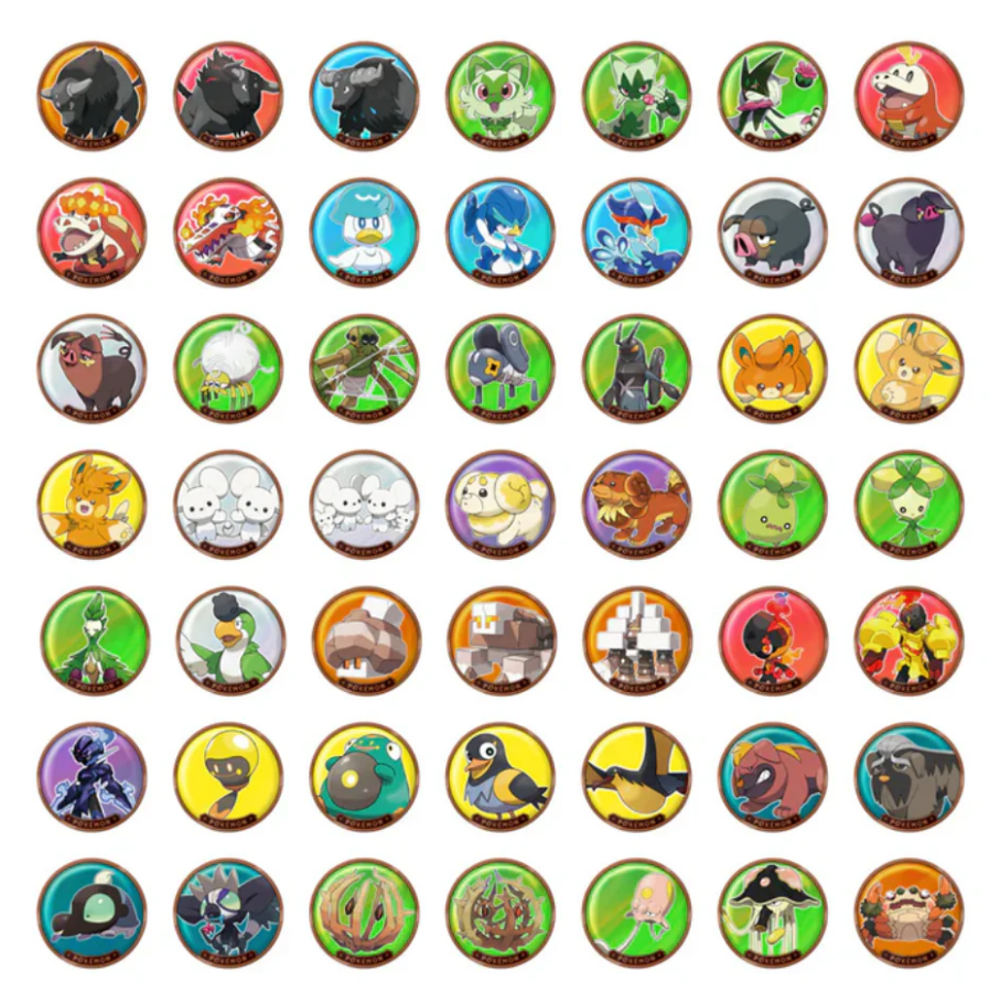 Chinese Pokémon TCG Paldea Metal Magnetic Sticker Set (CN) | Collectible Magnets