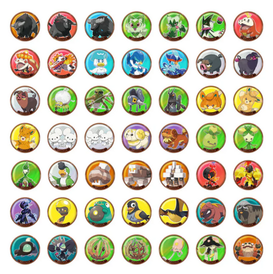 Chinese Pokémon TCG Paldea Metal Magnetic Sticker Set (CN) | Collectible Magnets