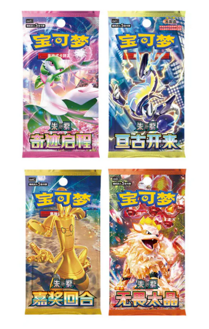 Chinese Pokémon TCG Paldea Metal Magnetic Sticker Set (CN)