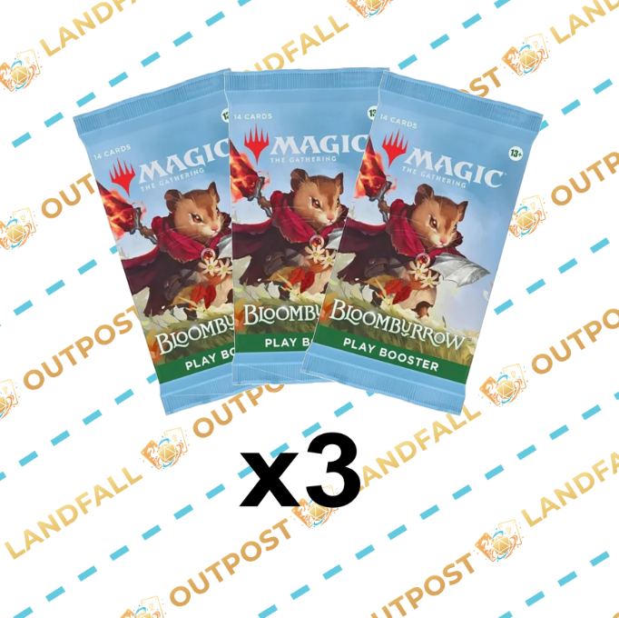 Magic The Gathering Bloomburrow Play Booster Packs 3 Pack Lot Sealed