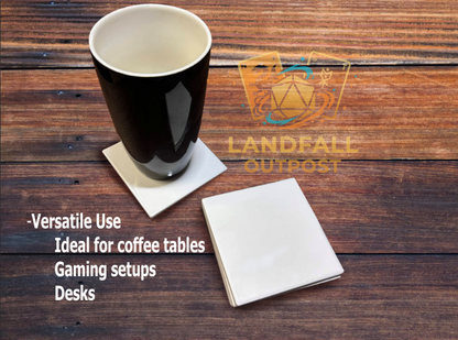 Funny Board Games Ceramic Coaster - 4x4 Tabletop Gamer Decor