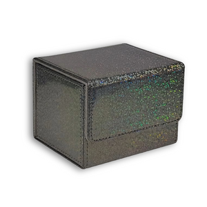 Sparkly Black Point TCG Deck Box - Holds 100+ Sleeved Cards