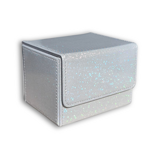Sparkly White Point TCG Deck Box - Holds 100+ Sleeved Cards